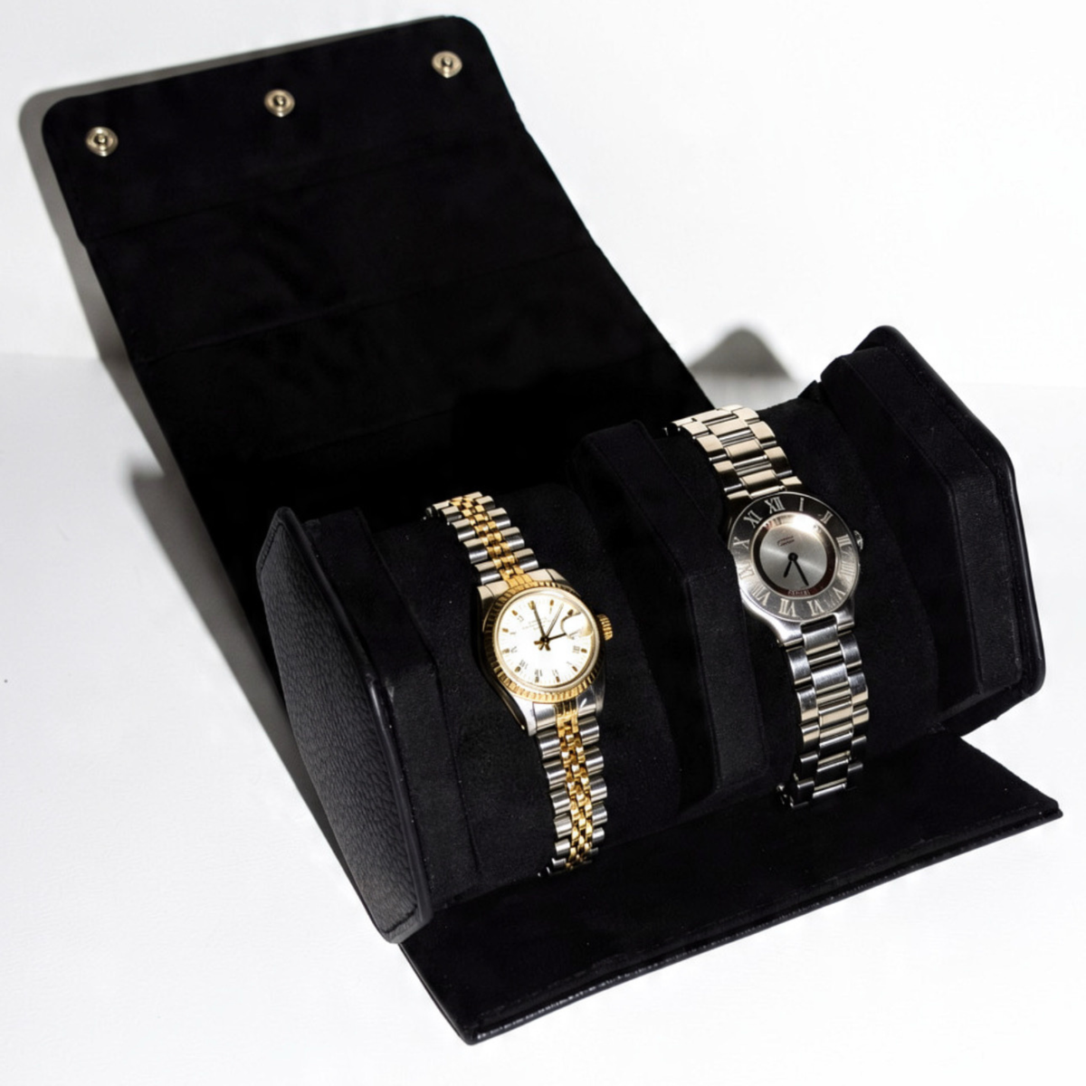 DOUBLE WATCH CASE BLACK