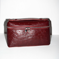 KAYLA BAG OSTRICH IN BURGUNDY